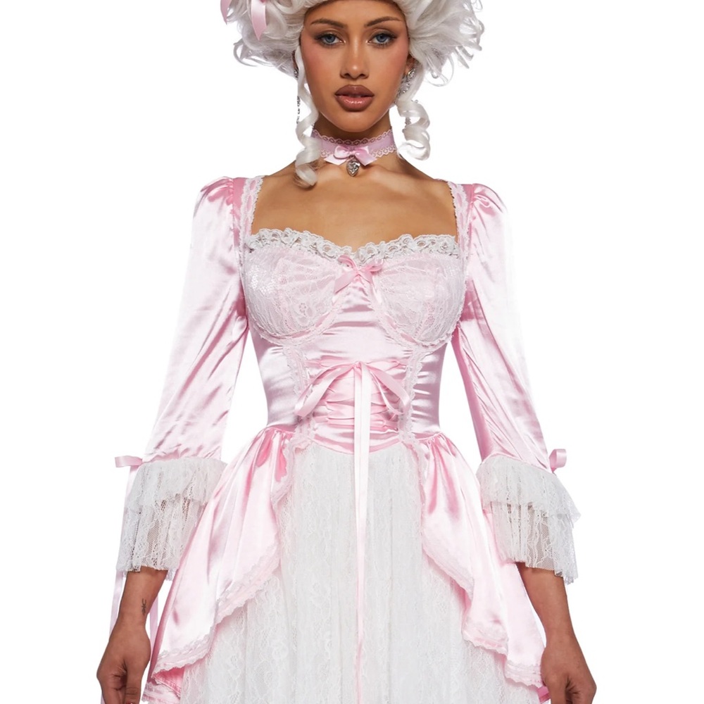 Dolls Kill Pink and White Costume Dress